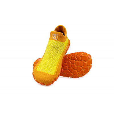 Dětské ponožkoboty žluté - hladké