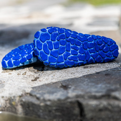 Dětské ponožkoboty modré - s pruhy