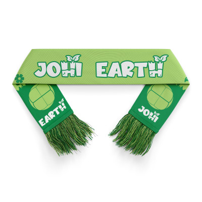 Dětská zelená zimní šála s třásněmi - JOHI