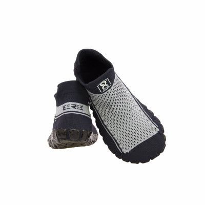 Dětské ponožkoboty černošedé - hladké