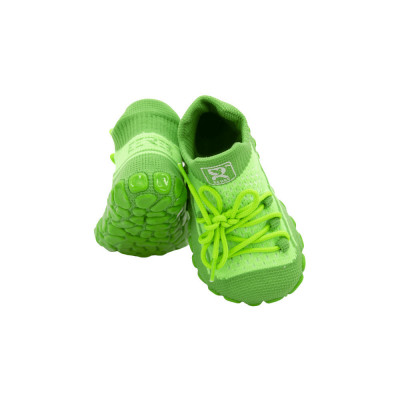 Dětské ponožkoboty zelené - s tkaničkami