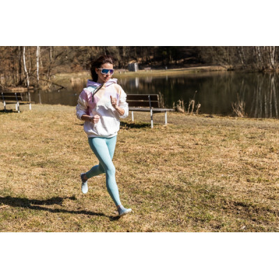 Juniorské ponožkoboty šedomint - s pruhy