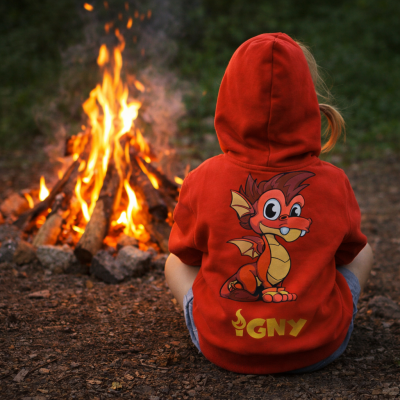 Dětská mikina červené barvy - IGNY