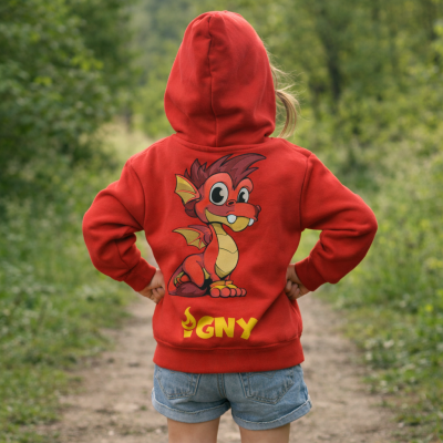 Dětská mikina červené barvy - IGNY