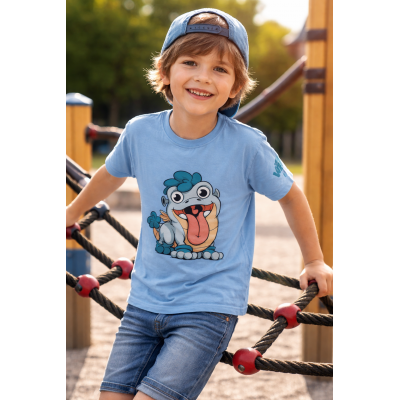 Světle modré dětské tričko -WAUU