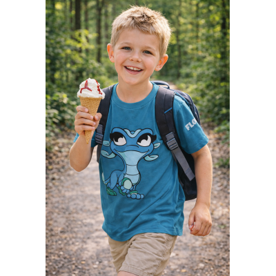 Tmavě modré dětské tričko - FLOW