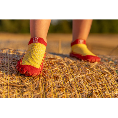 Dětské ponožkoboty červené - hladké