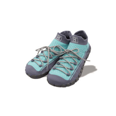 Dětské ponožkoboty šedomint - s tkaničkami