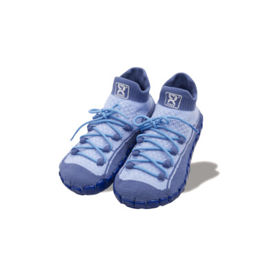 Dětské ponožkoboty modré - s tkaničkami