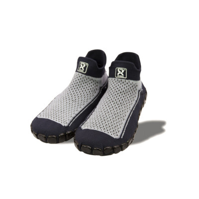 Dětské ponožkoboty černošedé - hladké