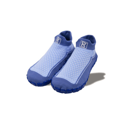 Dětské ponožkoboty modré - hladké