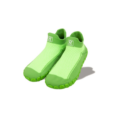 Dětské ponožkoboty zelené - hladké